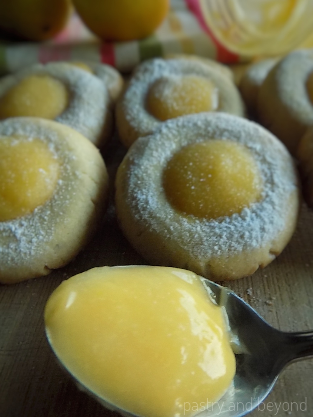 Ginger Thumbprint Cookies with Lemon Curd - Pastry & Beyond