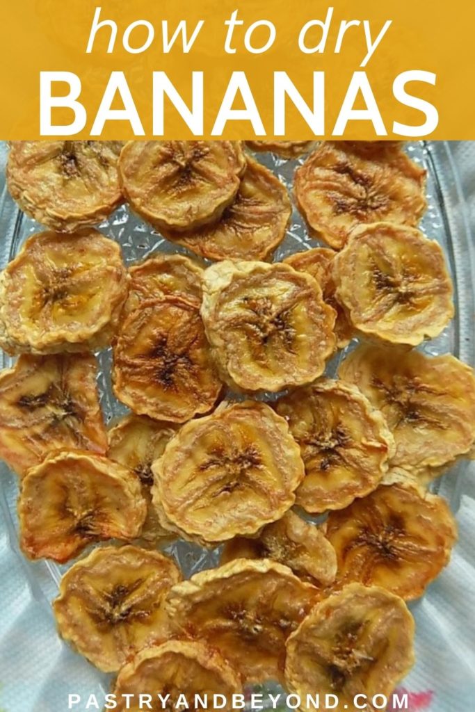 Dried bananas on a plate