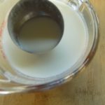 Buttermilk in a tablespoon.