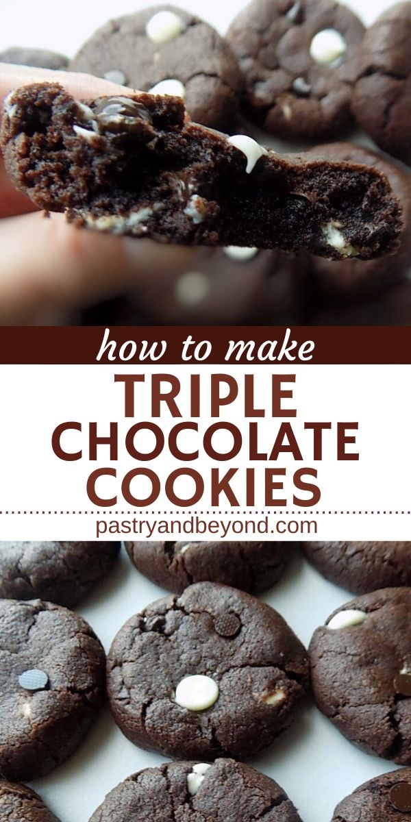 Soft Triple Chocolate Chip Cookies - Pastry & Beyond
