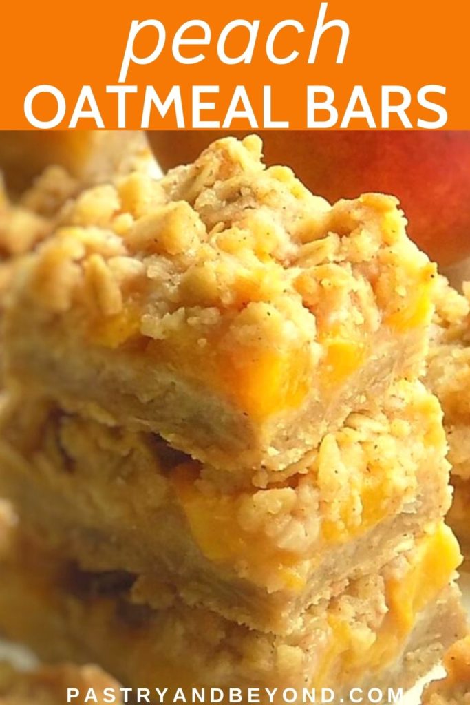 Pin for stacked peach crumble bars