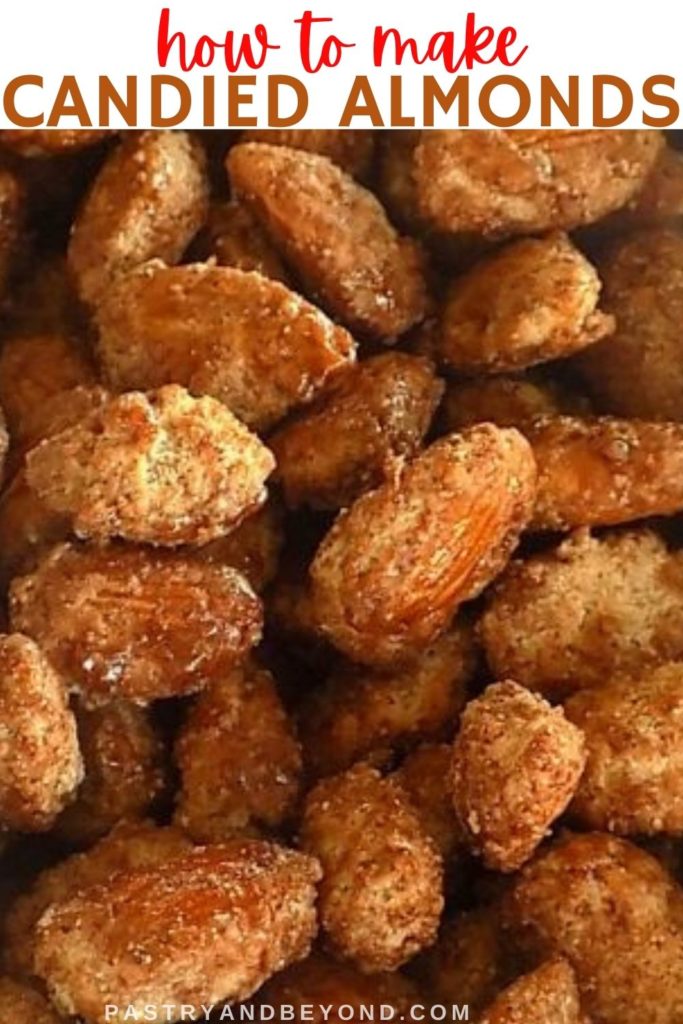 Candied almonds on top of each other.