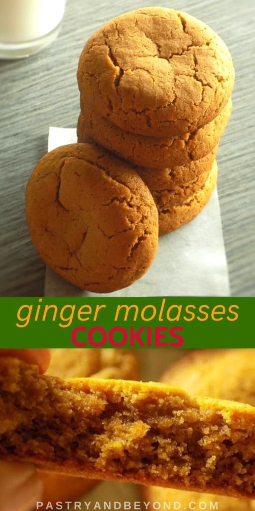 Pin for ginger molasses cookies