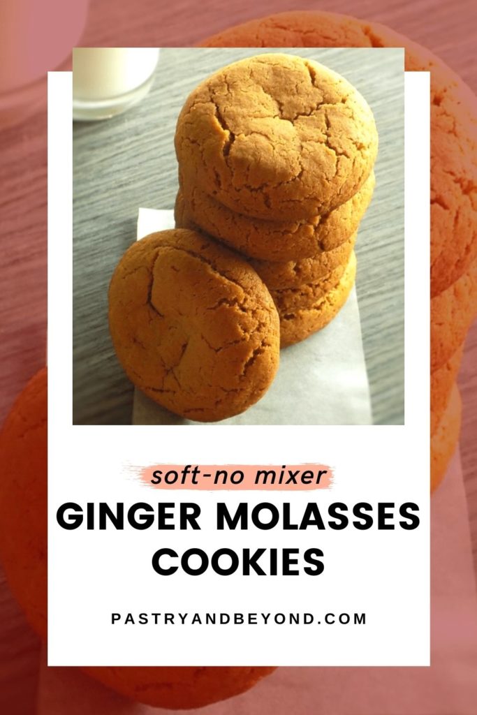 Stacked ginger molasses cookies.