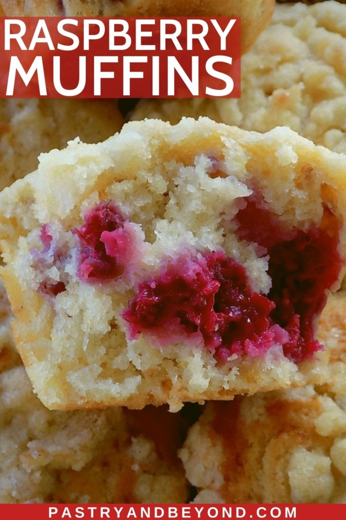 Half of the raspberry muffin.