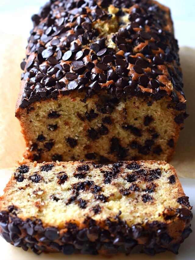 Chocolate chip loaf cake.